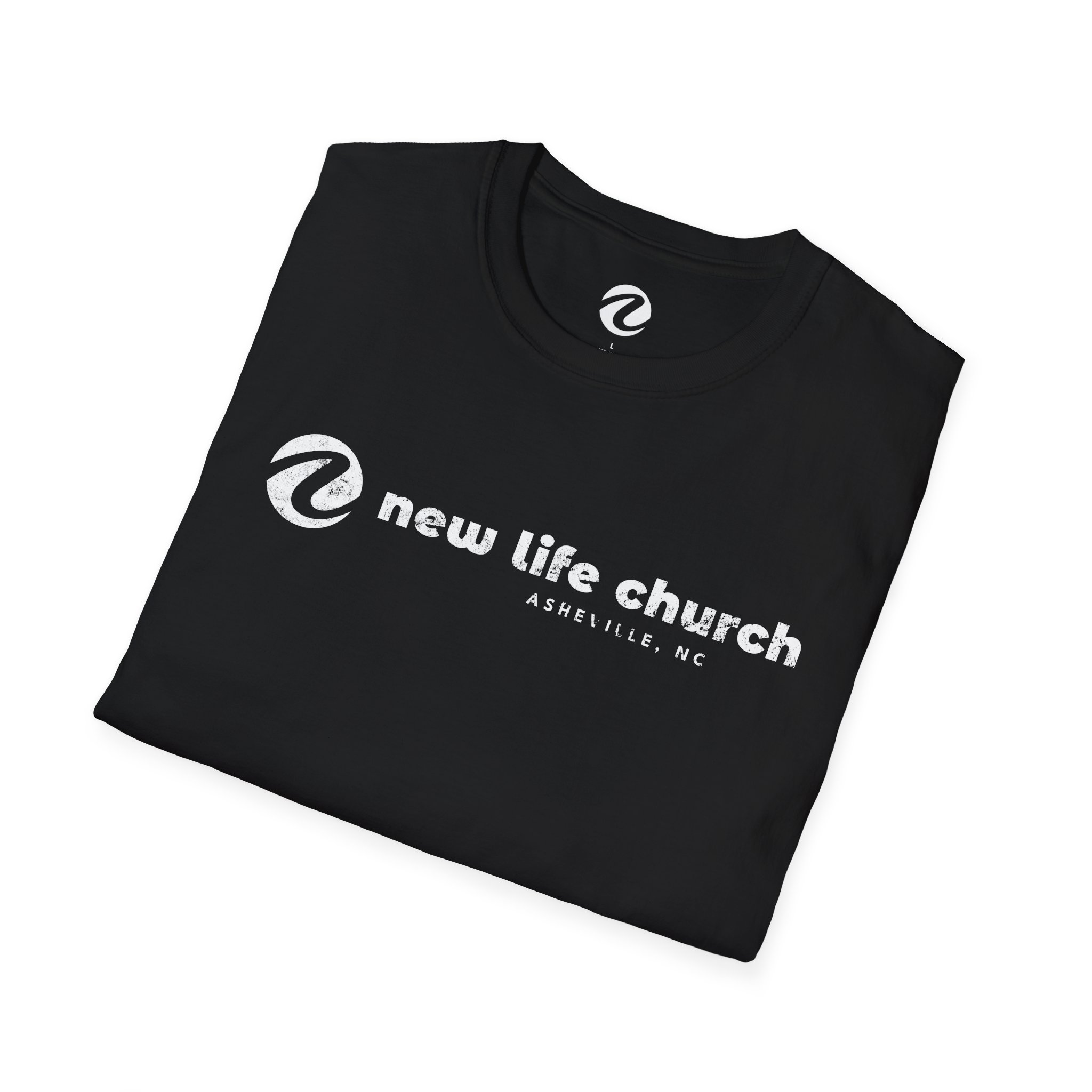 Official New Life Church Unisex T-Shirt (Horizontal White Logo) | Gildan® 64000 - Image 4
