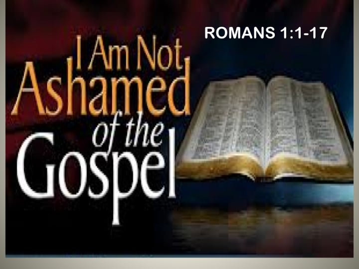 Standalone: I Am Not Ashamed of the Gospel